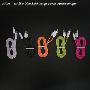 Câbles de charge <span class=keywords><strong>micro</strong></span> <span class=keywords><strong>USB</strong></span> de bonne qualité à grande vitesse et à plusieurs couleurs avec LED plates V8 Android. - Product Image 6