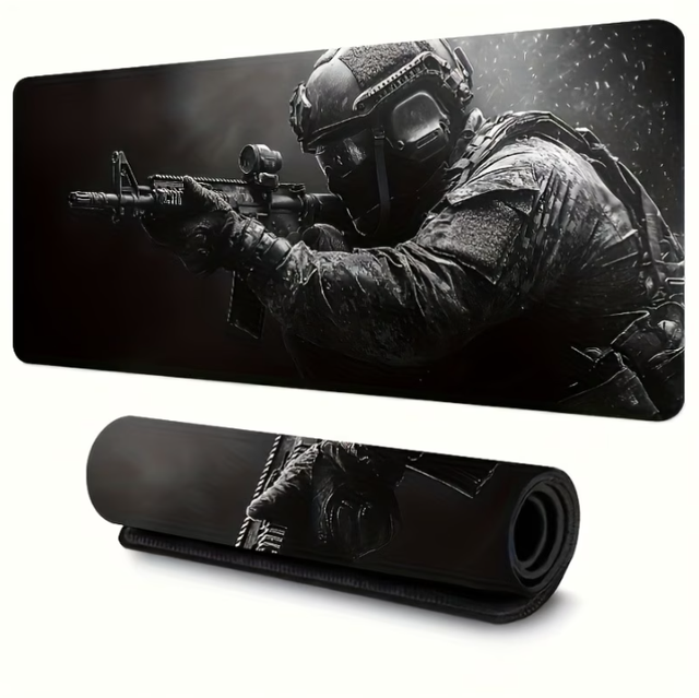 Large Tactical Gaming Mouse Pad Non-Slip Rubber Base, Smooth Surface Work, Gaming,OfficeHome Use Armor Design