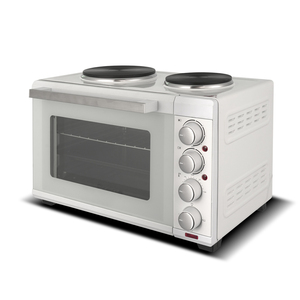 <strong>Retro</strong> Knob Control Toaster 10L Mini Capacity Steam Oven <strong>Microwave</strong> With Timer - Product Image 4