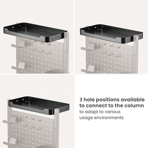 Extension de bureau en métal DET06-02 étagère organisateur à pince avec support de panneau perforé support de stockage organisateur de bureau de jeu panneau de cheville - Product Image 3