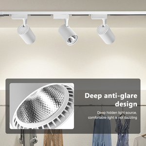 Chất lượng cao chiếu sáng thương mại trắng đen NHÔM <span class=keywords><strong>7W</strong></span> 12W 18W 30W trần <span class=keywords><strong>COB</strong></span> dẫn ánh sáng theo dõi - Product Image 3