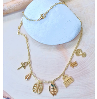 Collier avec pendentif Adinkra, Afrique, pendentif en or, chaîne en forme de trombone ou en câble, personnalisé, Gye Nyame Duafe Ankh Sankofa Cowrie
