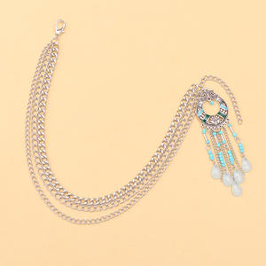 Cadena de Borlas para Zapatos, Colgante Metálico Multicapa, Adornos para Botas de Mujer, Otoño 2024, Origen Yiwu - Product Image 6