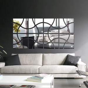 <span class=keywords><strong>Adesivi</strong></span> Murali a Specchio in Acrilico 3D Fai-da-Te, Moderni ed Ecologici, con Geometrie <span class=keywords><strong>per</strong></span> Camerette dei Bambini, Soggiorno e Decorazione Domestica - Product Image 1