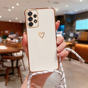 Étui de téléphone portable en gel de silicone antichoc avec motif de cœur à l'effigie d'animaux électroplaqués pour S25ULTRA A55 Modèle SXBB77 - Product Image 6