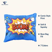 Jouet pour animaux de compagnie BOOM Comic, mini oreiller moelleux et doux avec imprimé de dessin animé, jouet en peluche pour chats et chiens