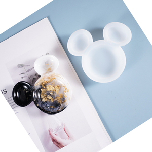 YS bricolage résine <span class=keywords><strong>moule</strong></span> Silicone cristal <span class=keywords><strong>moule</strong></span> <span class=keywords><strong>Mickey</strong></span> tête plat stockage pendule décoration décoratif miroir faisant des outils de plâtre - Product Image 2
