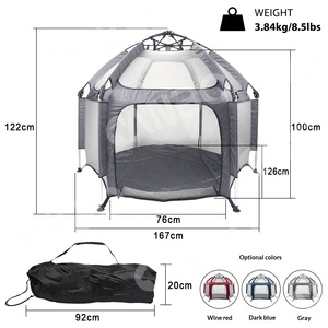 Em Estoque: Tenda para Animais de Estimação em Alumínio Dobrável Hexagonal Cinza, Rápida de Montar, para Cães e Gatos - Product Image 4