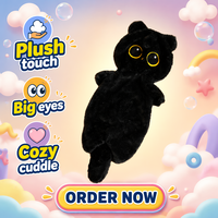 Adorable Oreiller Long en Coton PP en Forme de Chat, Peluche Kawaii Douce, Jouet en Peluche Anti-Stress, Aide au Sommeil et Confort pour Enfants à Prix Abordable