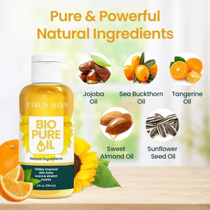 El <span class=keywords><strong>aceite</strong></span> bio puro Natural <span class=keywords><strong>de</strong></span> etiqueta privada Mejora el tono <span class=keywords><strong>de</strong></span> la piel elimina las <span class=keywords><strong>cicatrices</strong></span> estrías mejora la elasticidad <span class=keywords><strong>de</strong></span> la piel <span class=keywords><strong>aceite</strong></span> esencial corporal - Product Image 2