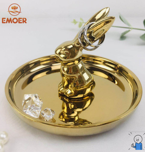 <span class=keywords><strong>Assiette</strong></span> à dessert en porcelaine écologique Gold Rabbit Party - Product Image 3