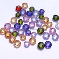 Pierres précieuses multicolores de 3 mm et 4 mm, pierres synthétiques en zircone cubique, pierres pour bijoux, zircone cubique pour la fabrication de bijoux