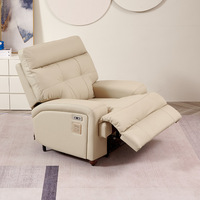 Canapé inclinable électrique multifonctionnel à double moteur à 180 degrés en cuir moderne pour salon, fauteuil inclinable pivotant, meubles de maison