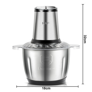 Hachoir à viande électrique multifonctionnel 3L grande capacité, trancheuse, écologique, classe énergétique A, ustensile de cuisine - Product Image 2