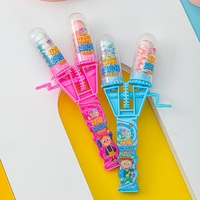 Zhiqu 20g Double Shake Rotatif Bâton Populaire En Ligne Rouge En Plastique Dessin Animé Jouet pour Enfants Hard Candy Play par