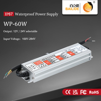 Alimentation à découpage étanche Bailide 12V5A & 24V2.5A à tension constante pour extérieur, efficacité 85% pour applications de sécurité