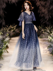 Kadın parti yaz dantel payetli performans zarif akşam balo kıyafetleri - Product Image 4