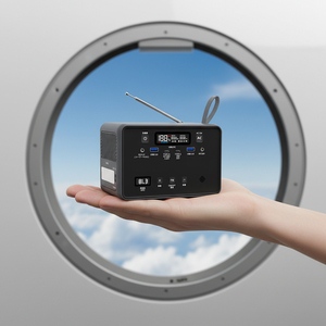สถานีไฟฟ้าพกพา 28000mAh แบตเตอรี่ LiFePO4 100W (200W พีค) พาวเวอร์แบงค์พลังงานแสงอาทิตย์ พร้อมเต้ารับ AC วิทยุ FM สำหรับใช้ในบ้าน - Product Image 5