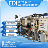 Équipement d'eau ultra pure RO & EDI à deux étages, machine à eau de haute pureté industrielle pour l'industrie électronique et semi-conductrice