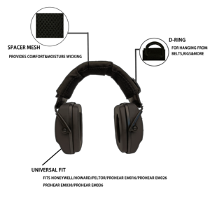 Cubierta negra para diadema, cubierta avanzada para auriculares, apta para todas las <span class=keywords><strong>orejeras</strong></span> tácticas generales, accesorios, pieza de repuesto para diadema - Product Image 5