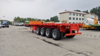 Semi-remorque plateau porte-conteneurs 40 pieds pour transport d'équipements en acier, avec pneus 12R22.5, pour 2/3/4 essieux – Meilleures ventes