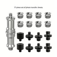 Adaptateur mâle-mâle 1/4 3/8, insert métallique pour support de lampe, écrou de rotation mutuelle, vis de conversion – Fourniture directe usine