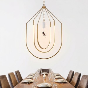 Lámpara de Araña LED de Metal Dorado para Villa, Ahorro de Energía, Regulable, Alto Brillo - Product Image 3