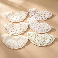 Bavoirs pour tout-petits en coton pur, portables, doux, absorbants, à col rond, imperméables et respirants, pour la dentition et l'alimentation - Vente en gros