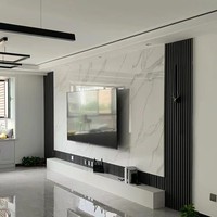 Directe de l'usine panneaux muraux décoratifs carrés en or noir persiennes de plafond wpc panneaux cannelés en bois à lattes panneaux muraux en pvc wpc
