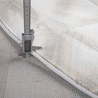 Nouvelle arrivée, tapis rond géométrique abstrait tendance, couleur claire, PP, facile à nettoyer, pour la décoration de la maison, salon, chambre à coucher, tapis de sol