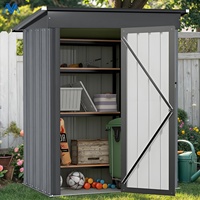 Abri de jardin 10x10 pieds (8 pieds) avec portes doubles antirouille et loquets verrouillables, idéal pour l'équipement sportif et les outils électriques
