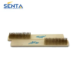 Brosse à fils en <span class=keywords><strong>laiton</strong></span> de haute qualité, <span class=keywords><strong>nettoyage</strong></span> de fils avec manche en bois - Product Image 1