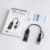 4K 30Hz HDTV to USB 3.0 Type C Video Capture Card 1080P Capture Adapter Screen Record Device for Streaming and More