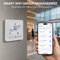 Termostato de Aire Acondicionado Tuya, Termostato de Habitación WIFI / Zigbee / Modbus / RS485, Sistemas HVAC, 2/4 Tubos, Ventilador de 3 Velocidades