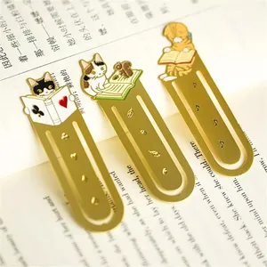 Souvenir Etching Stainless Steel Custom made metal brass bookmark with your own logo for book