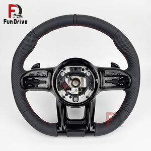 Volante de Cuero para <span class=keywords><strong>Mercedes</strong></span> Benz Amg Cla C117 250 200 C118 Clk W209 Clase A W177 A200 Clase V W447 GLC X253 <span class=keywords><strong>300</strong></span> 63s - Product Image 1