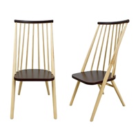 Silla de Comedor Contemporánea, Estructura de Madera Maciza, Asiento Acolchado Suave, Silla Minimalista para el Hogar