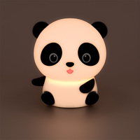Lampe de chevet LED rechargeable en silicone souple pour enfants, motif panda mignon, avec contrôle tactile, idéale pour la chambre d'enfant