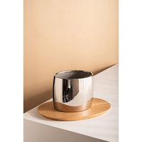Seau à glace ovale de style vintage moderne en acier inoxydable pour la fête, la bière et le vin, éclairé pour les décorations de bar