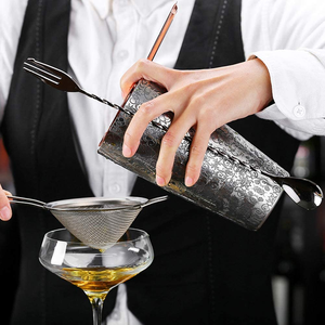Coctelera Boston de Acero Inoxidable RTS 28/18oz, con Patrón Grabado, Herramientas Metálicas para Coctelería, para Bartender, Gran Venta - Product Image 3