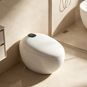 Toilette intelligente de haute qualité, futuriste, en forme d'œuf, avec fonction de rinçage au pied et apparence multicolore - Product Image 1