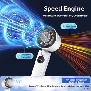 Mini ventilateur portatif rechargeable par USB, puissant, à vitesse variable, adapté aux étudiants et au refroidissement de la voiture, utilisation en extérieur - Product Image 5