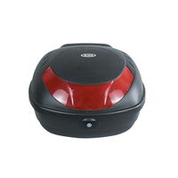 Boîte arrière de moto 33L en plastique imperméable, durable, épaissie, anti-vibrations, accessoires de rangement