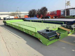 Máy móc hạng nặng Giao thông vận tải <span class=keywords><strong>Trailer</strong></span> 65ton thấp <span class=keywords><strong>loader</strong></span> với có thể tháo rời cổ ngỗng và Extendable boong - Product Image 5