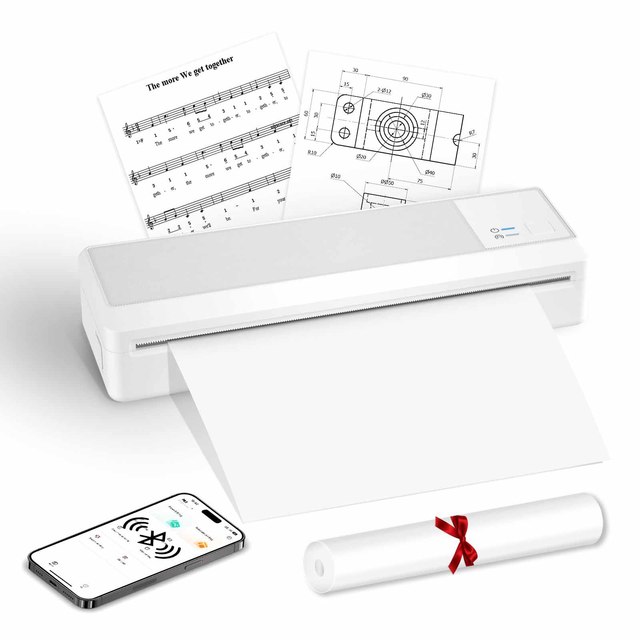 Portable A4 Bluetooth Printer Mini Imprimante Thermique Multi-Size Free Switch Printing Portable A4 Printer
