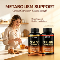 Compléments alimentaires végétaliens à marque privée OEM, capsules de cannelle de Ceylan naturelle, superaliments, vitamines, produits de santé certifiés