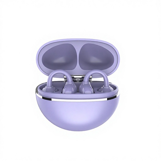 Open Ear Clip Wireless Earbuds HiFi Stereo TWS Headphones ENC Noise Reduction Touch Control for Daily Use