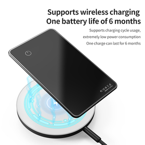 Dompet kartu pelacak bersertifikasi MFi, kaca pengisi daya nirkabel antihilang Smart GPS Positioning <span class=keywords><strong>Locator</strong></span> Air Tag dompet pencari kartu - Product Image 2