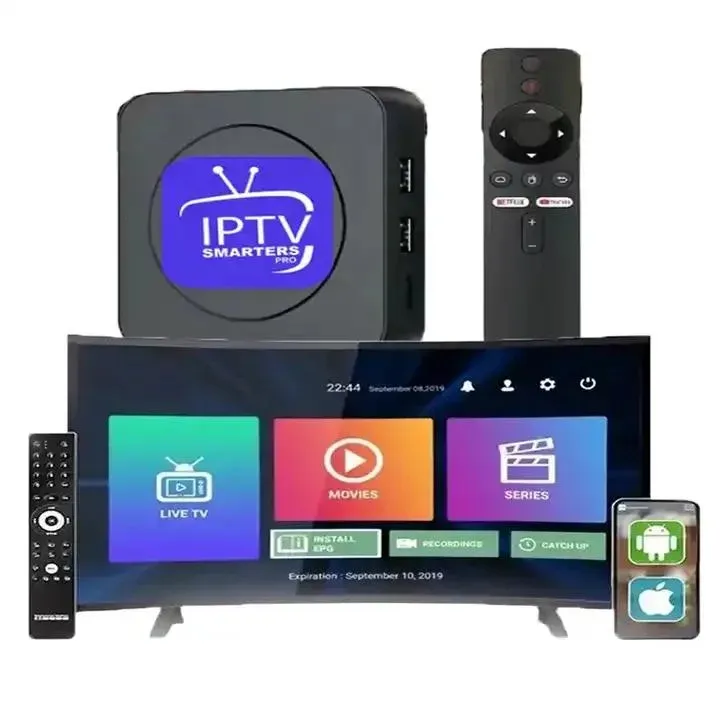 IPTVボックス無料テスト安定サブスクリプションドイツ語4KM3uコードIPTV SMARTERS PROAndroidスマートTV用12か月クレジットパネル