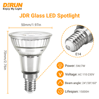 Spots LED de plafond en verre de bonne qualité 5W 7W E14, ampoules LED JDR, LED-JDR-G